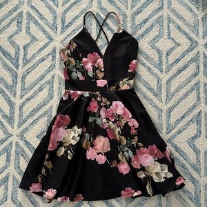 Windsor black and pink floral dress size 0
